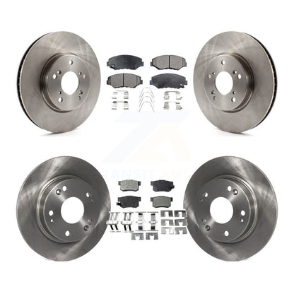 [Avant + Arrière] Kit de Disque et plaquette (céramique) de frein pour 2015 Honda Civic EX avec Coupe Manual transmission K8T-101572
