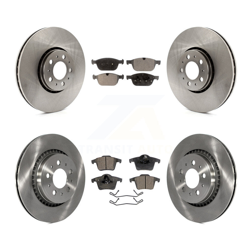 [Avant + Arrière] Kit de Disque et plaquette (céramique) de frein pour 2003-2014 Volvo XC90 avec 328mm Diameter Rotor K8T-101575