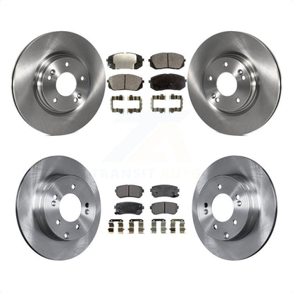 [Avant + Arrière] Kit de Disque et plaquette (céramique) de frein pour 2015 Hyundai Sonata GAS engine avec Manual Parking K8T-101604 par Transit Auto