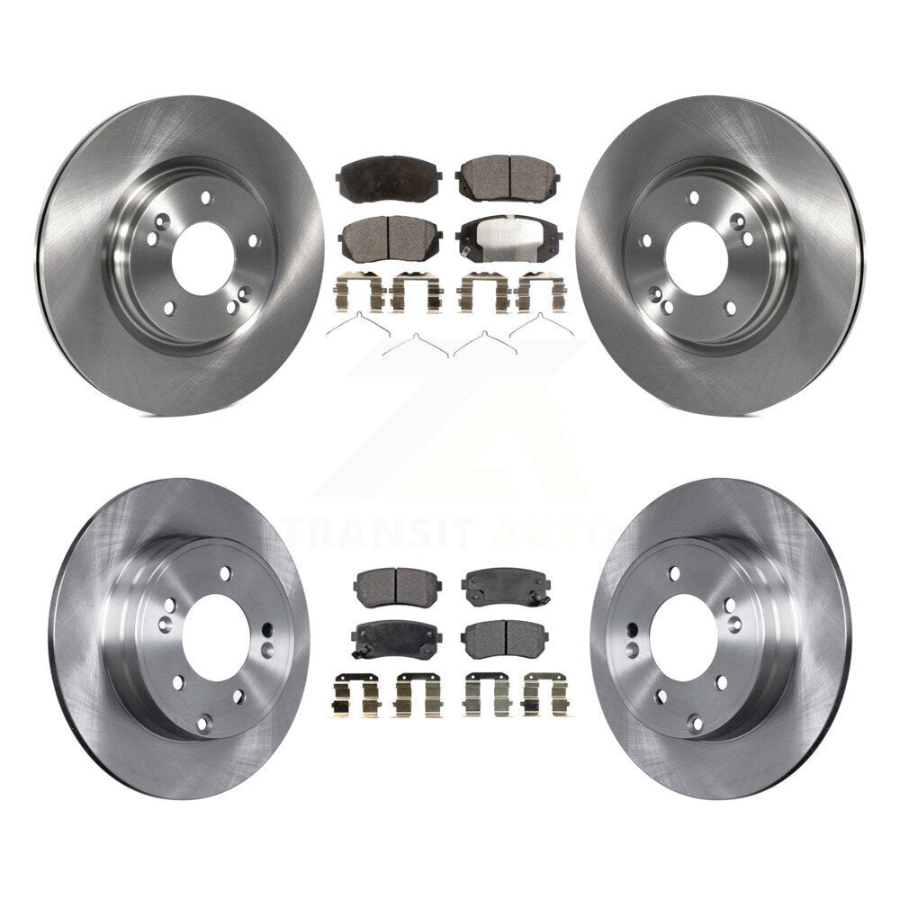 [Avant + Arrière] Kit de Disque et plaquette (céramique) de frein pour 2015-2016 Hyundai Sonata GAS engine avec Manual Parking K8T-101605