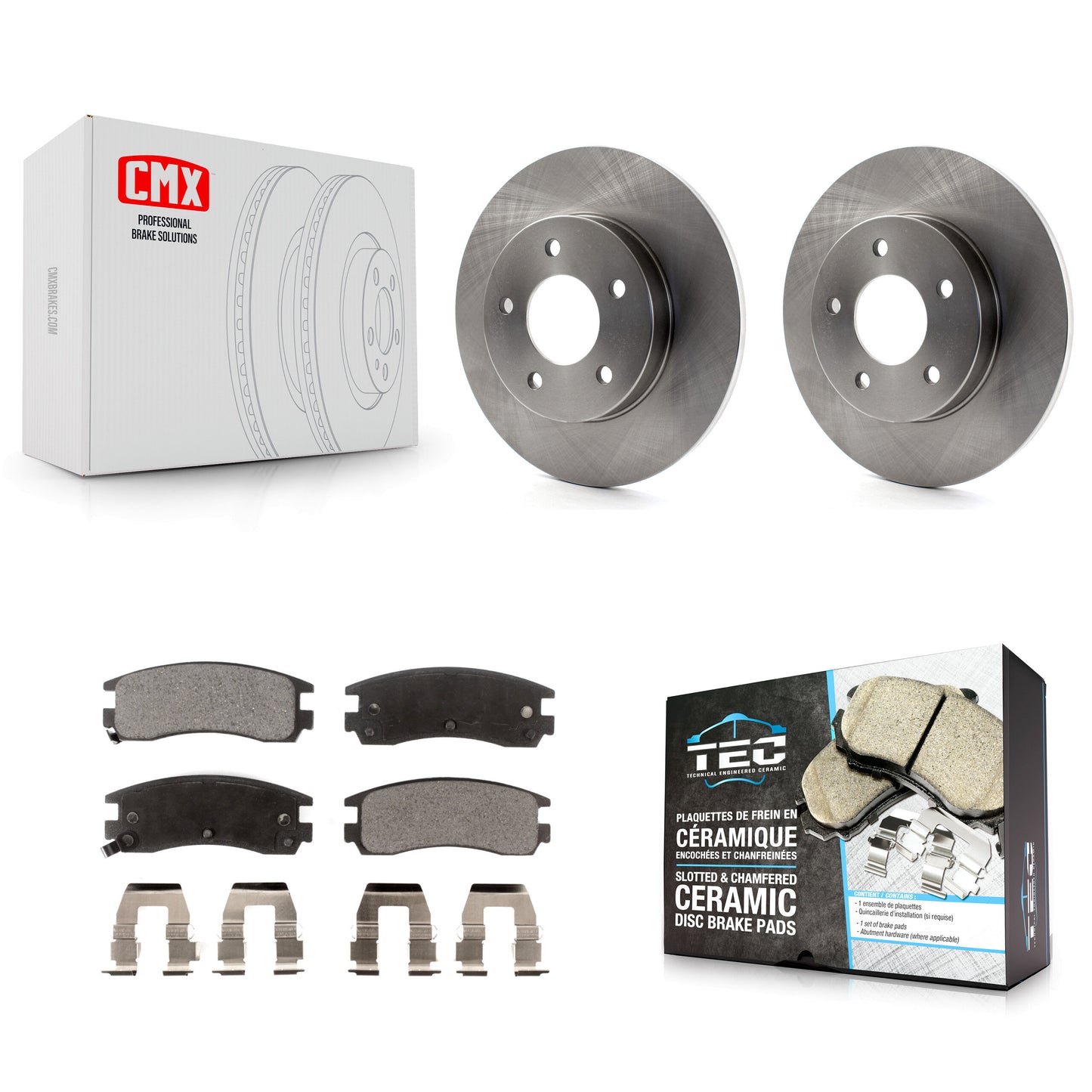 [Arrière] Kit de Disque et plaquette (céramique) de frein pour Cadillac DeVille Buick Park Avenue Eldorado Seville Riviera Oldsmobile Aurora Allante Toronado K8T-101621