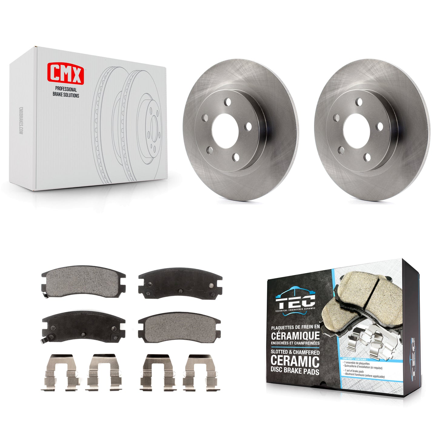 [Arrière] Kit de Disque et plaquette (céramique) de frein pour Cadillac DeVille Buick Park Avenue Seville Pontiac Bonneville K8T-101623