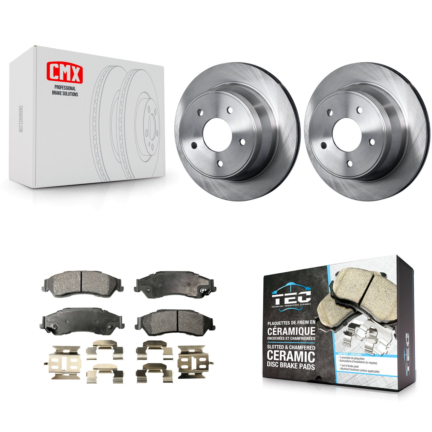 [Arrière] Kit de Disque et plaquette (céramique) de frein pour Chevrolet S10 Blazer GMC Sonoma Jimmy Oldsmobile Bravada Isuzu Hombre K8T-101624