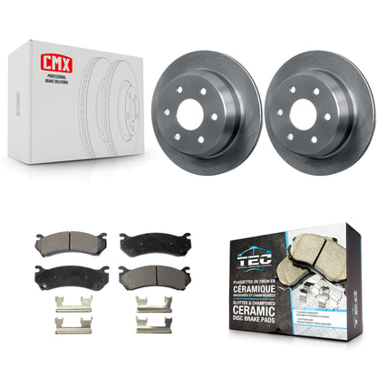 [Arrière] Kit de Disque et plaquette (céramique) de frein pour 2003 Chevrolet Silverado 2500 HD Suburban GMC Sierra K8T-101625