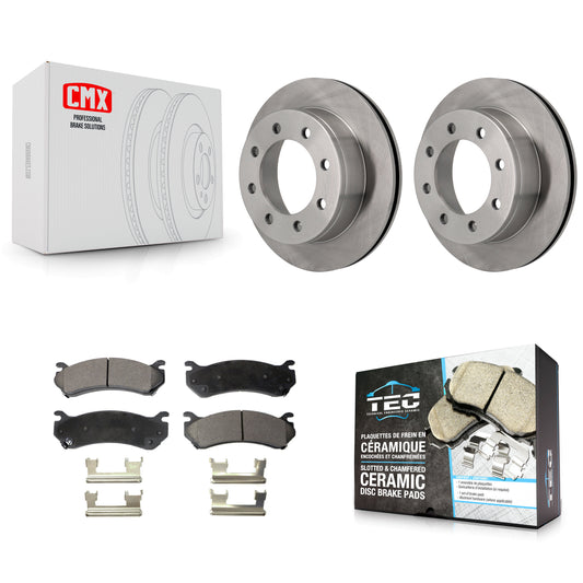 [Arrière] Kit de Disque et plaquette (céramique) de frein pour Chevrolet Silverado 2500 HD GMC Sierra 3500 Classic Suburban Yukon XL Avalanche K8T-101629