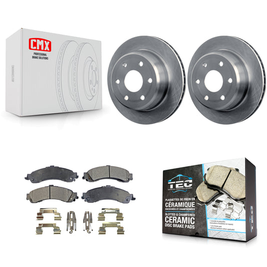 [Arrière] Kit de Disque et plaquette (céramique) de frein pour Chevrolet Silverado 1500 GMC Tahoe Sierra Suburban Yukon Avalanche XL Cadillac Escalade ESV EXT K8T-101635