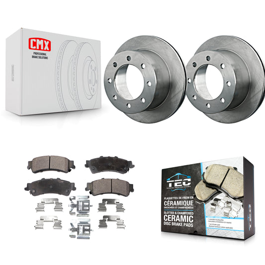 [Arrière] Kit de Disque et plaquette (céramique) de frein pour 2001 Chevrolet Silverado 3500 GMC Sierra K8T-101640