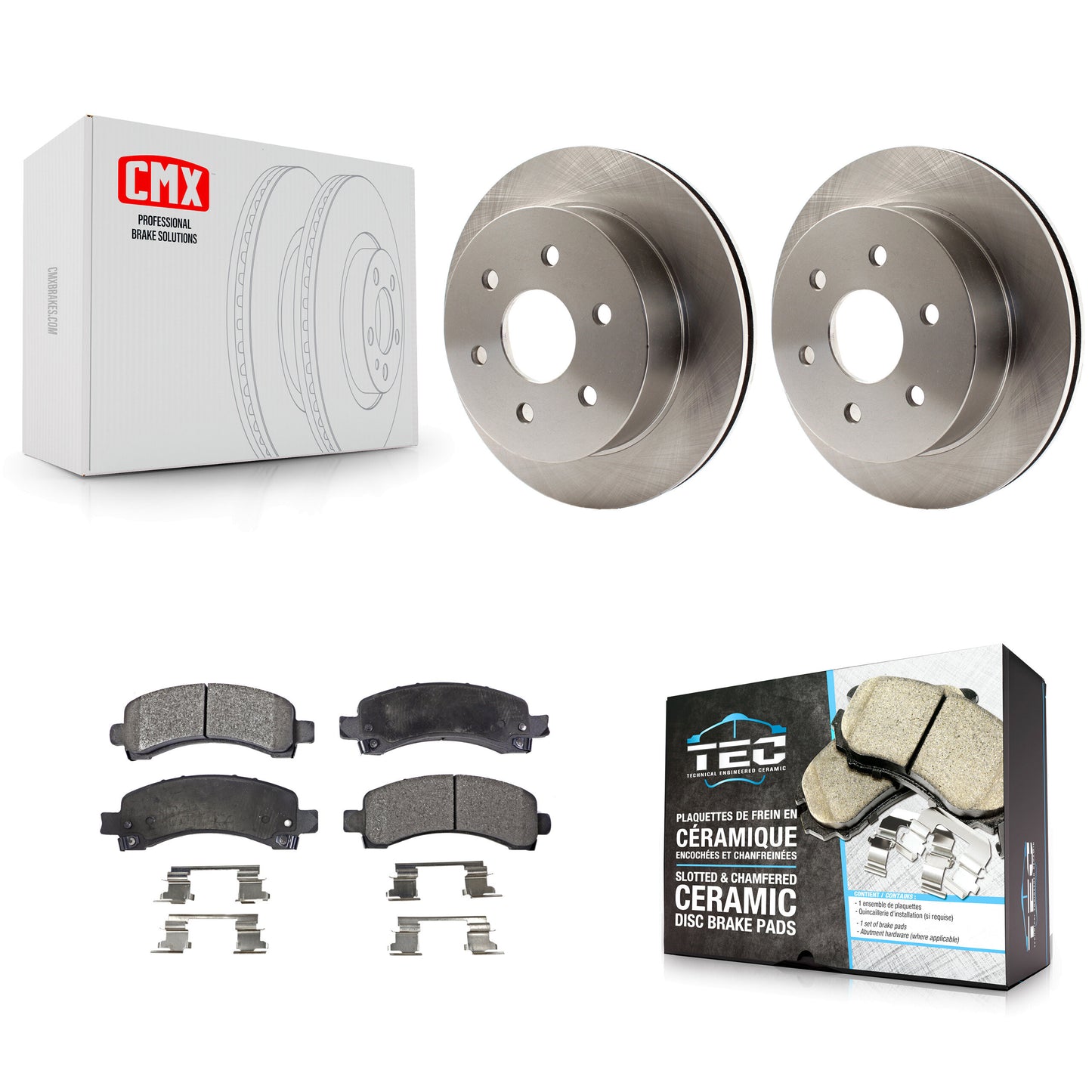 [Arrière] Kit de Disque et plaquette (céramique) de frein pour Chevrolet Express 2500 GMC Savana K8T-101645