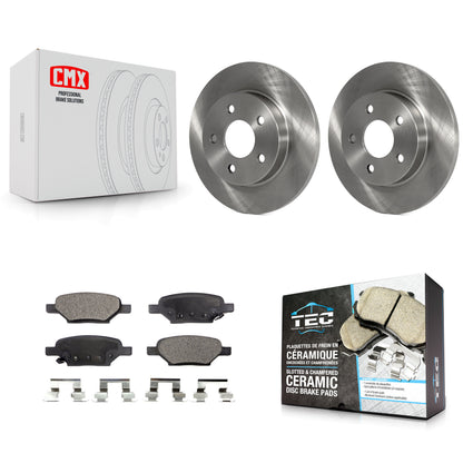 [Arrière] Kit de Disque et plaquette (céramique) de frein pour Chevrolet Malibu Pontiac G6 Cobalt Saturn Ion HHR Aura G5 Pursuit K8T-101647