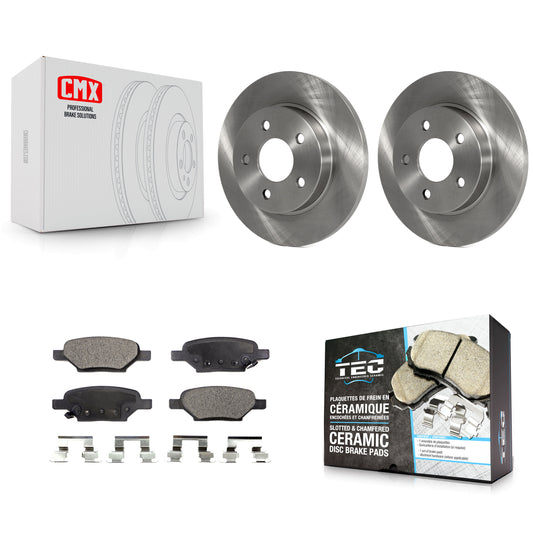 [Arrière] Kit de Disque et plaquette (céramique) de frein pour Chevrolet Malibu Pontiac G6 Cobalt Saturn Ion HHR Aura G5 Pursuit K8T-101647
