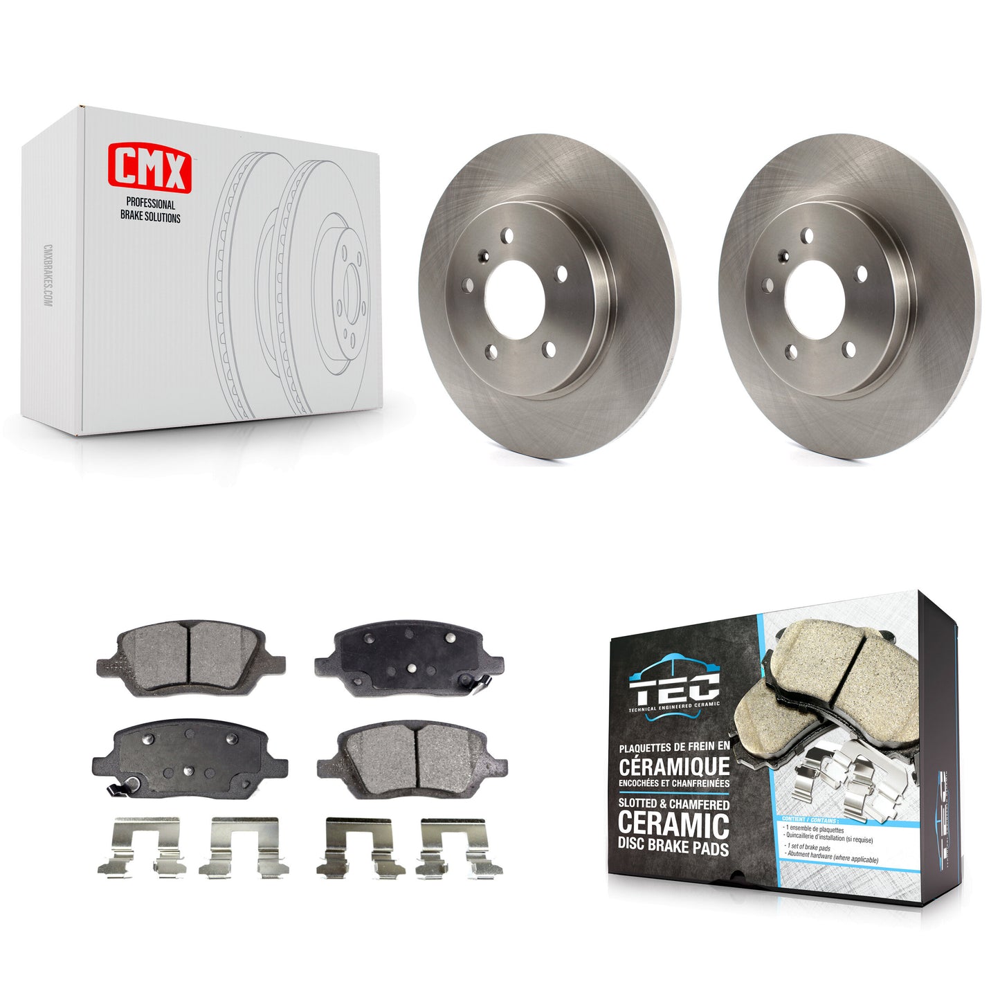[Arrière] Kit de Disque et plaquette (céramique) de frein pour 2005 Chevrolet Uplander Pontiac Montana Buick Terraza Saturn Relay K8T-101652