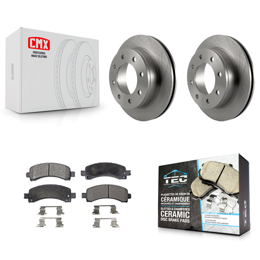 [Arrière] Kit de Disque et plaquette (céramique) de frein pour Chevrolet Express 3500 2500 GMC Savana K8T-101656
