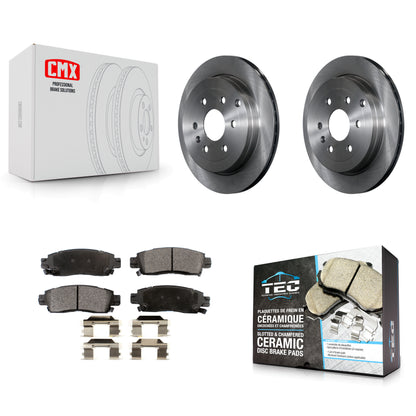[Arrière] Kit de Disque et plaquette (céramique) de frein pour Chevrolet Traverse GMC Acadia Buick Enclave Saturn Outlook Limited K8T-101664