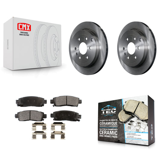 [Arrière] Kit de Disque et plaquette (céramique) de frein pour Chevrolet Traverse GMC Acadia Buick Enclave Saturn Outlook Limited K8T-101664