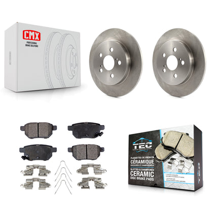 [Arrière] Kit de Disque et plaquette (céramique) de frein pour Toyota Corolla Prius Matrix Prime Pontiac Vibe Lexus CT200h Plug-In K8T-101669
