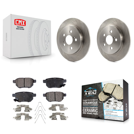 [Arrière] Kit de Disque et plaquette (céramique) de frein pour Toyota Corolla Prius Matrix Prime Pontiac Vibe Lexus CT200h Plug-In K8T-101669
