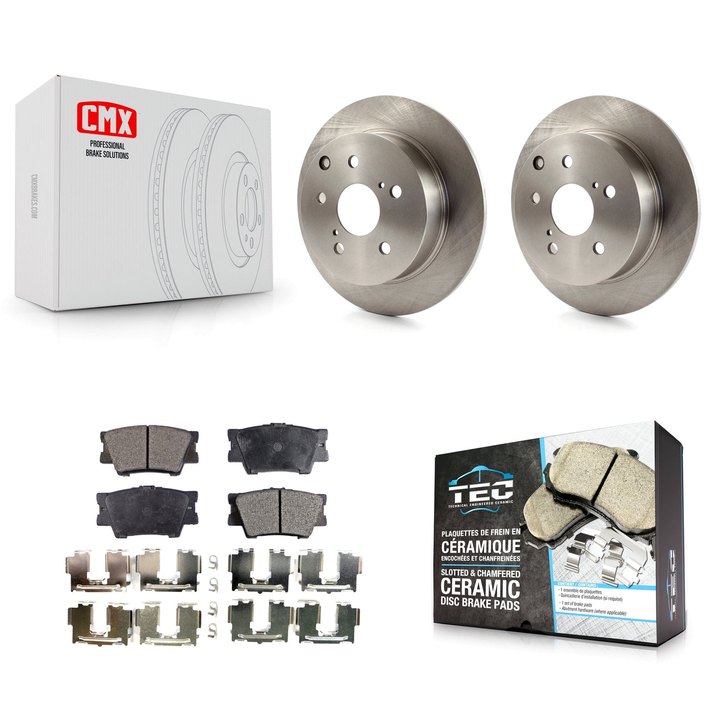 [Arrière] Kit de Disque et plaquette (céramique) de frein pour Toyota Matrix Pontiac Vibe K8T-101670
