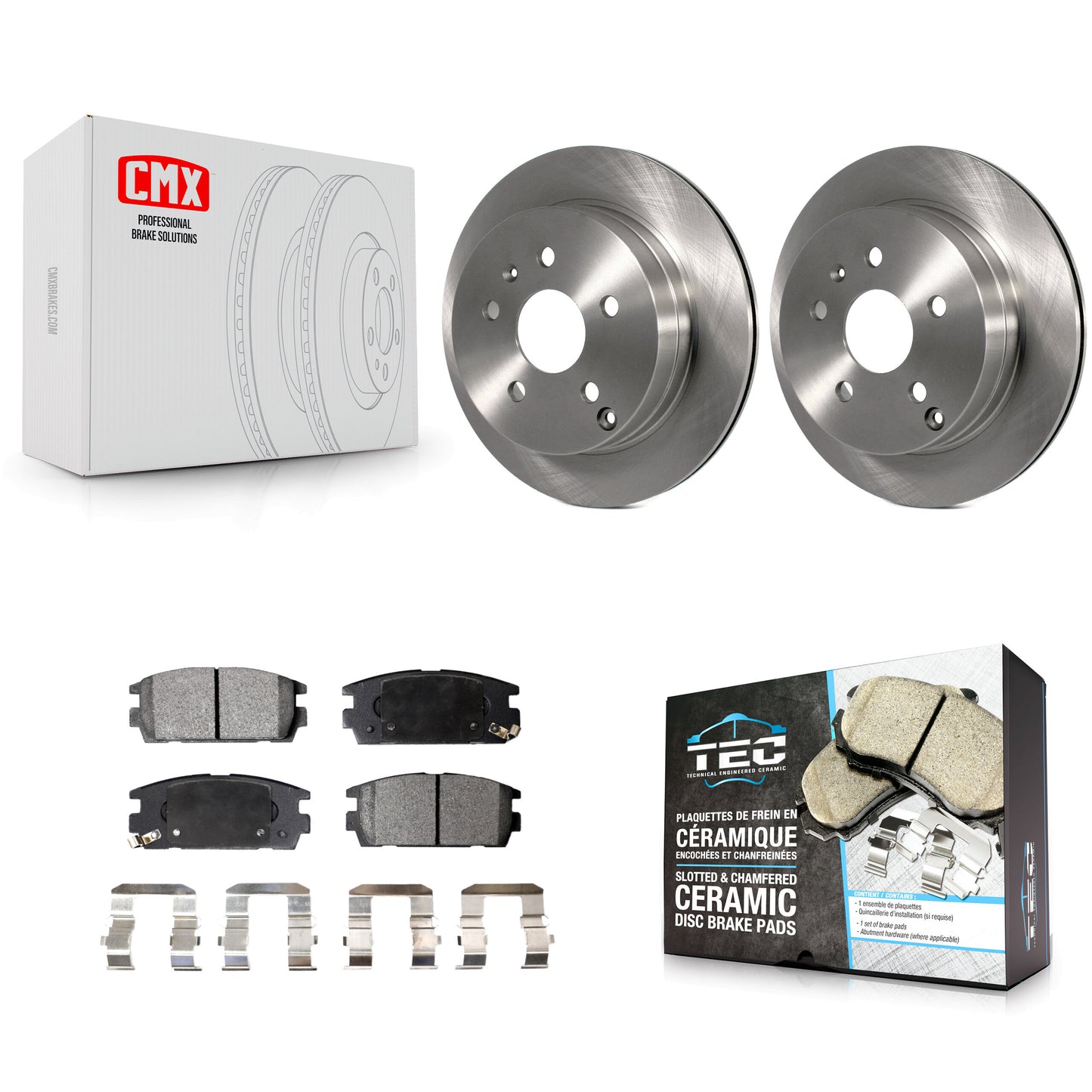 [Arrière] Kit de Disque et plaquette (céramique) de frein pour 2010-2017 Chevrolet Equinox GMC Terrain K8T-101682