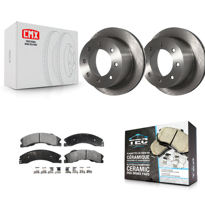[Arrière] Kit de Disque et plaquette (céramique) de frein pour 2011-2019 Chevrolet Silverado 3500 HD GMC Sierra avec Dual Wheels K8T-101691