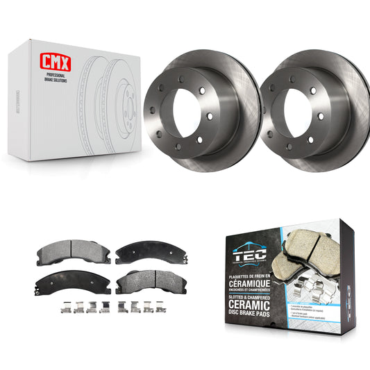 [Arrière] Kit de Disque et plaquette (céramique) de frein pour 2011-2019 Chevrolet Silverado 3500 HD GMC Sierra avec Dual Wheels K8T-101691