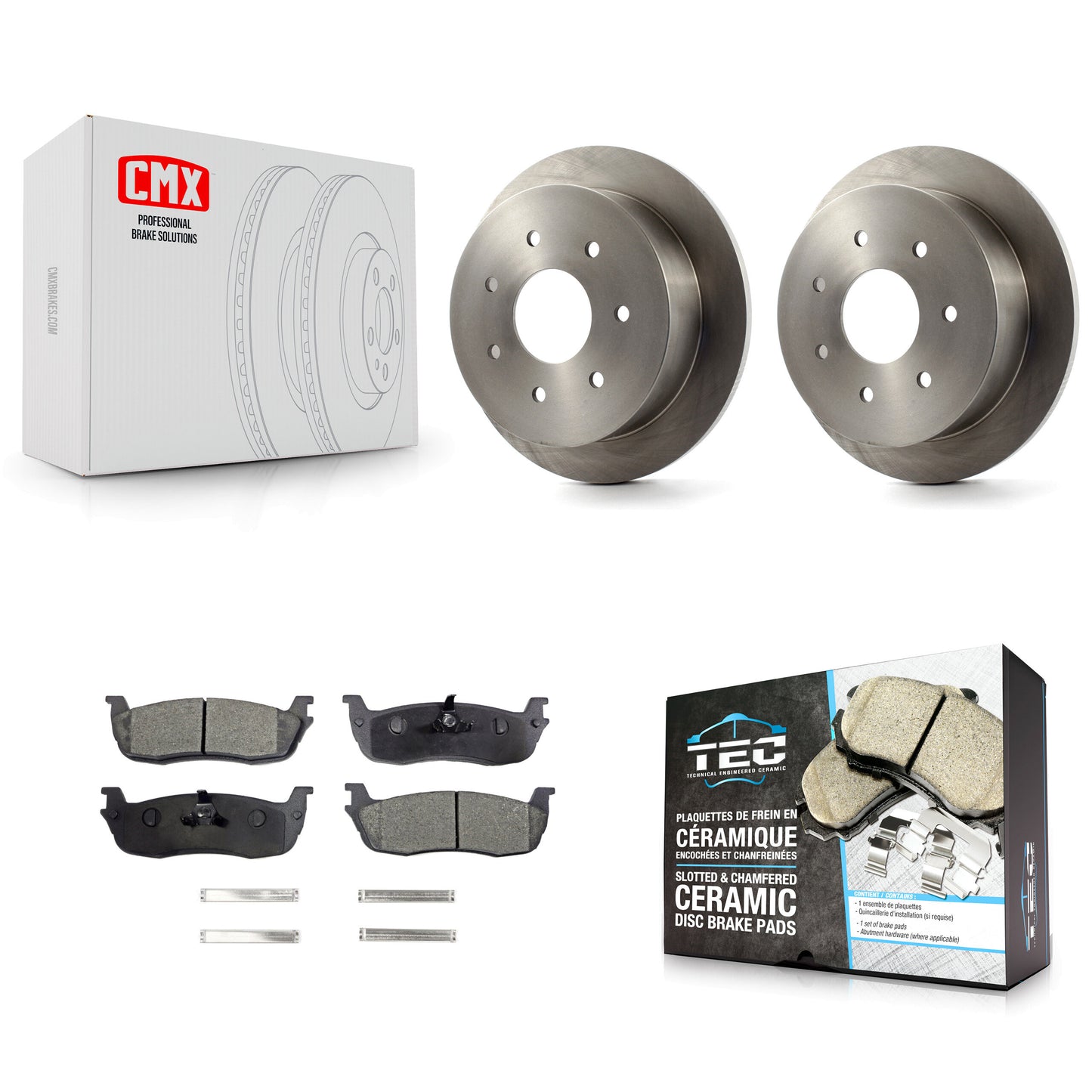 [Arrière] Kit de Disque et plaquette (céramique) de frein pour Ford F-150 F-250 HD K8T-101701