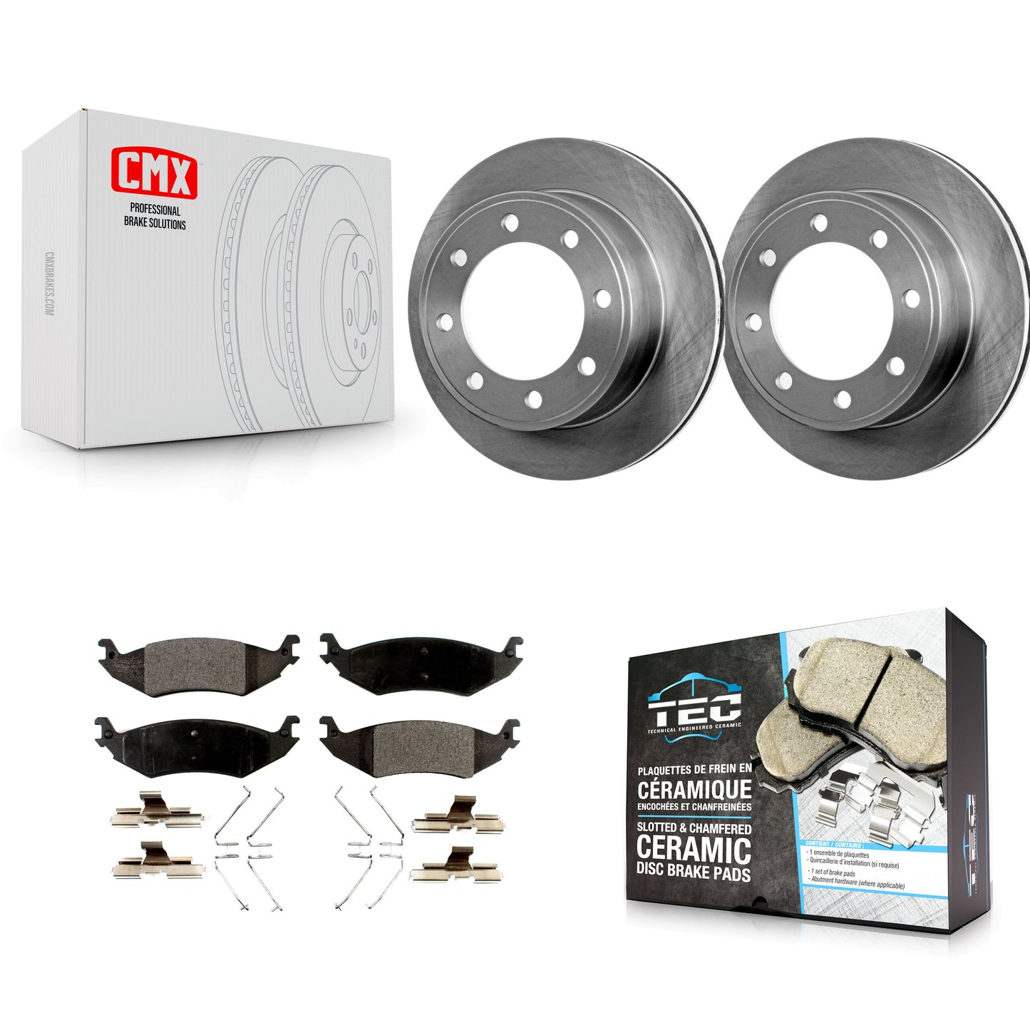 [Arrière] Kit de Disque et plaquette (céramique) de frein pour 2007 Ford E-150 To 10 16 06 K8T-101704