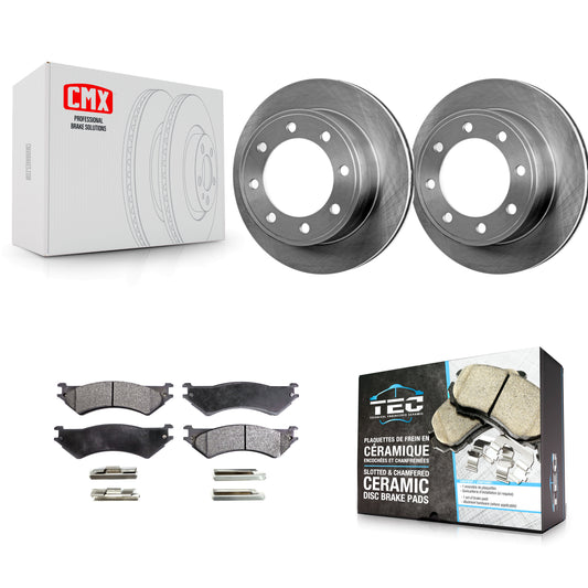 [Arrière] Kit de Disque et plaquette (céramique) de frein pour Ford E-350 Super Duty E-250 Econoline Club Wagon E-150 K8T-101705