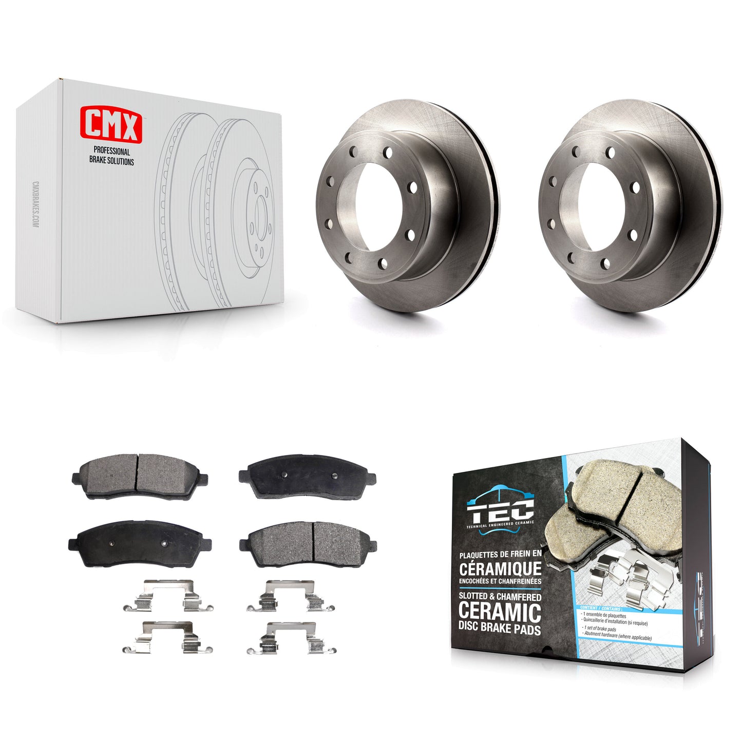[Arrière] Kit de Disque et plaquette (céramique) de frein pour Ford F-250 Super Duty F-350 Excursion K8T-101706