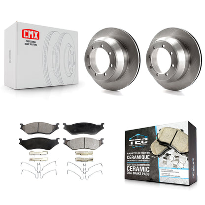 [Arrière] Kit de Disque et plaquette (céramique) de frein pour 2003 Ford F-550 Super Duty avec 8 Lug Wheels K8T-101707