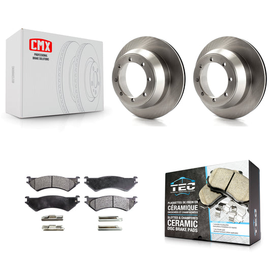 [Arrière] Kit de Disque et plaquette (céramique) de frein pour Ford E-350 Super Duty Econoline Club Wagon F-150 Heritage K8T-101709