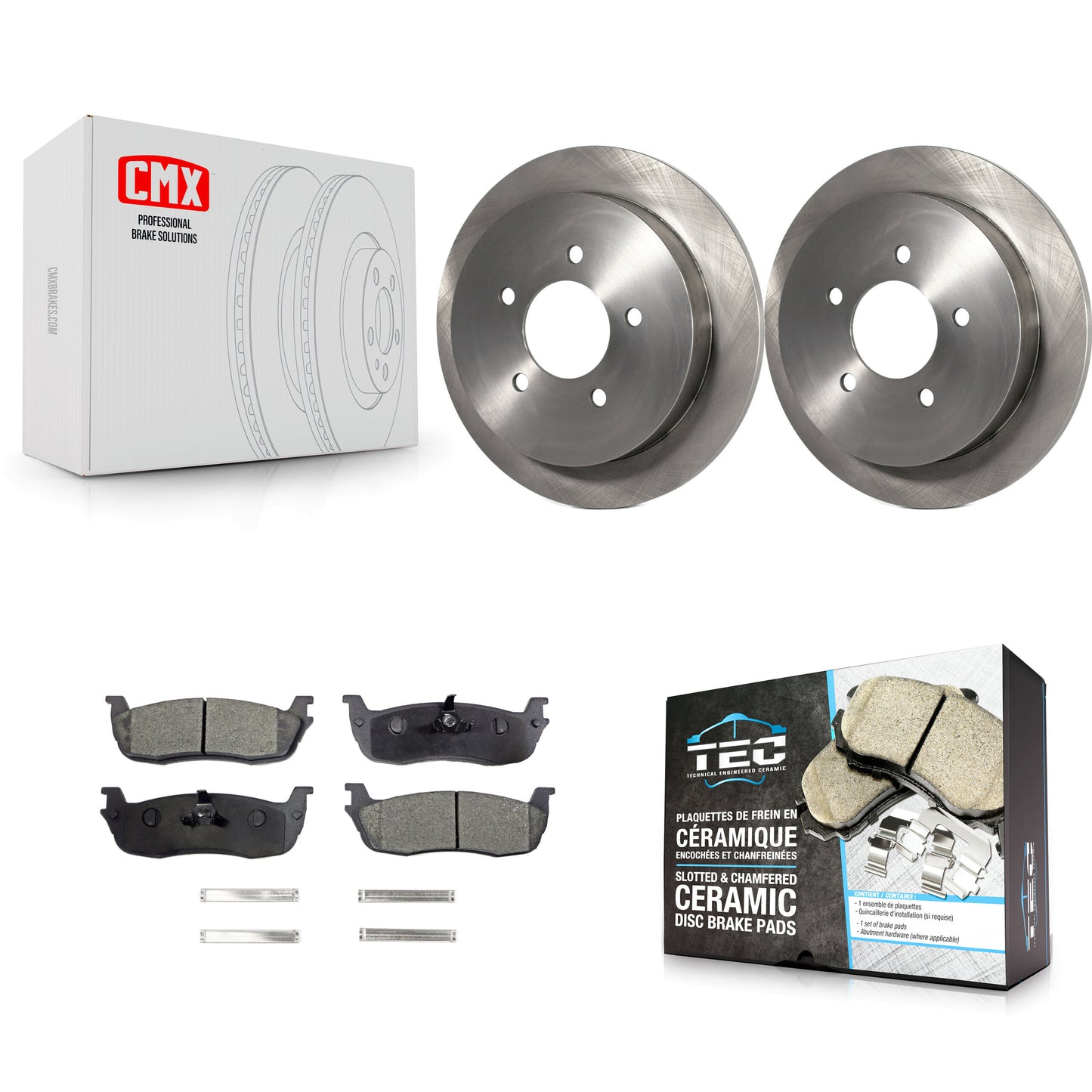 [Arrière] Kit de Disque et plaquette (céramique) de frein pour Ford F-150 Expedition Lincoln Navigator Heritage Blackwood K8T-101711