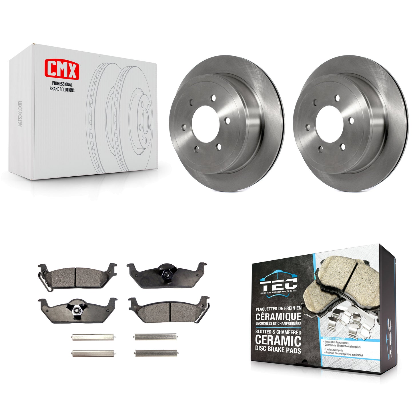 [Arrière] Kit de Disque et plaquette (céramique) de frein pour Ford F-150 Lincoln Mark LT K8T-101720