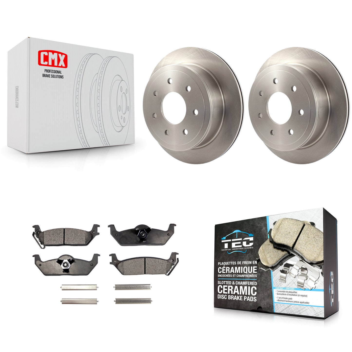 [Arrière] Kit de Disque et plaquette (céramique) de frein pour Ford F-150 Lincoln Mark LT K8T-101721
