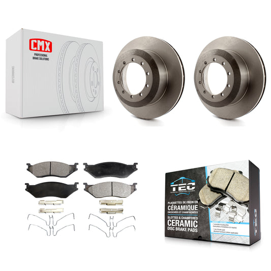 [Arrière] Kit de Disque et plaquette (céramique) de frein pour Ford F-59 Commercial Stripped Chassis F-450 Super Duty F-550 F-53 Motorhome K8T-101723