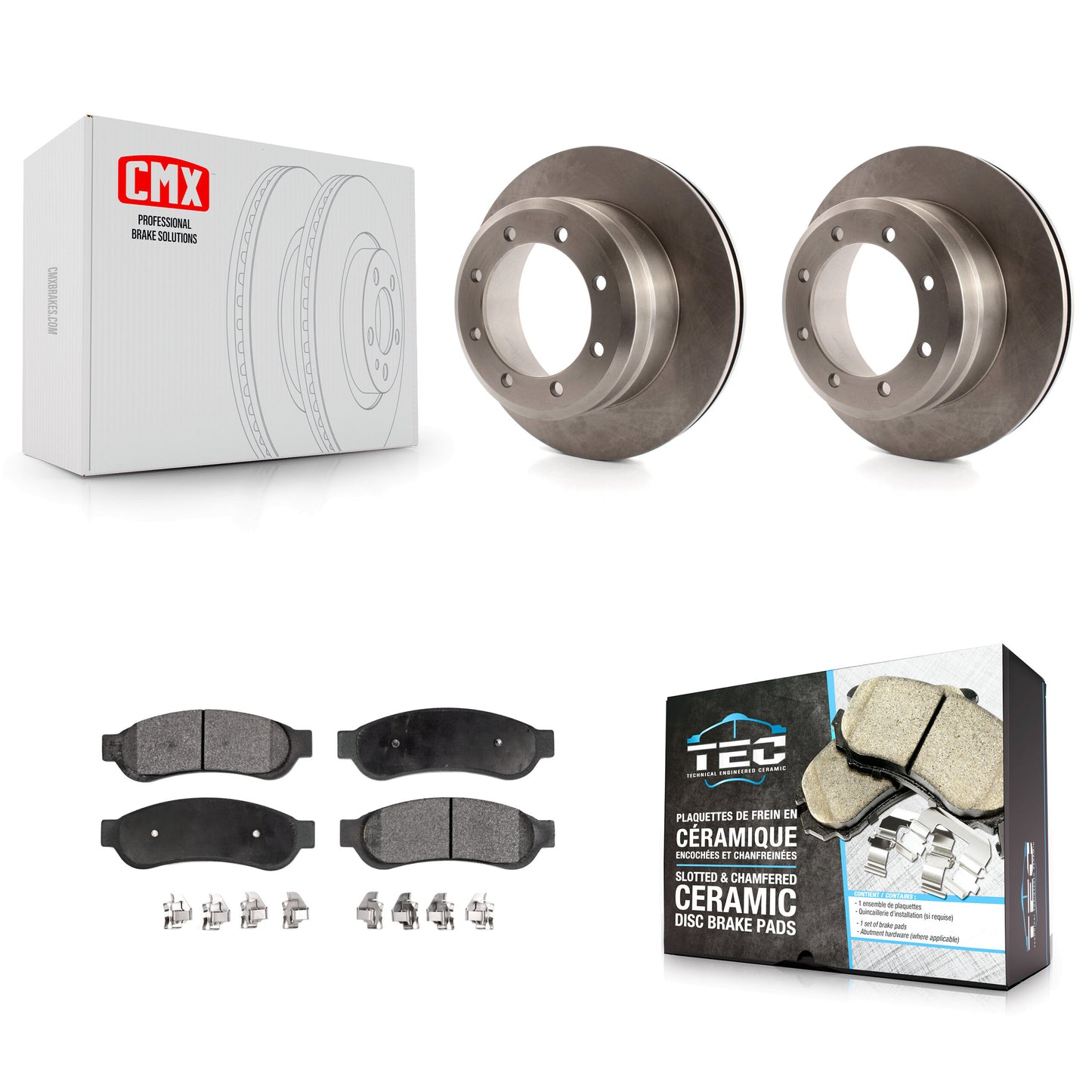 [Arrière] Kit de Disque et plaquette (céramique) de frein pour Ford F-350 Super Duty F-450 K8T-101729
