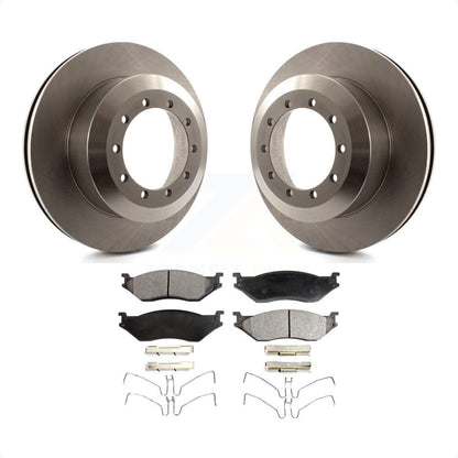 [Arrière] Kit de Disque et plaquette (céramique) de frein pour Ford F-450 Super Duty F-550 International IC Corporation LCF CF500 CF600 TerraStar AE School Bus AC Commercial K8T-101731 par Transit Auto