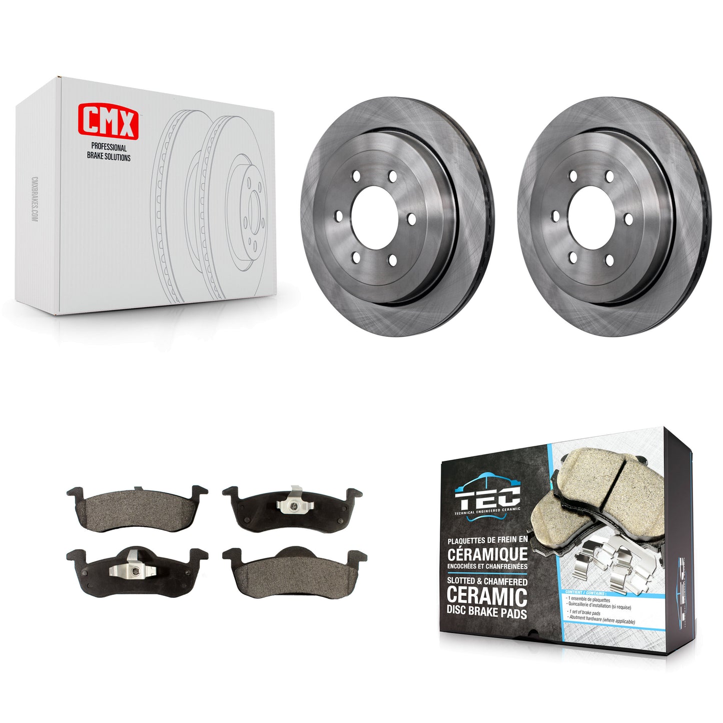 [Arrière] Kit de Disque et plaquette (céramique) de frein pour 2007-2017 Ford Expedition Lincoln Navigator K8T-101738