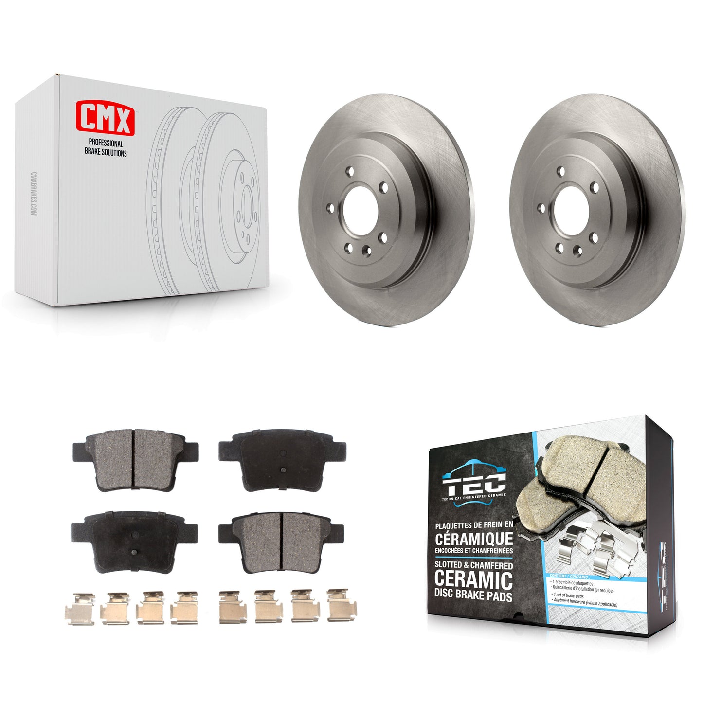 [Arrière] Kit de Disque et plaquette (céramique) de frein pour Ford Five Hundred Freestyle Taurus Mercury Montego X Sable K8T-101742