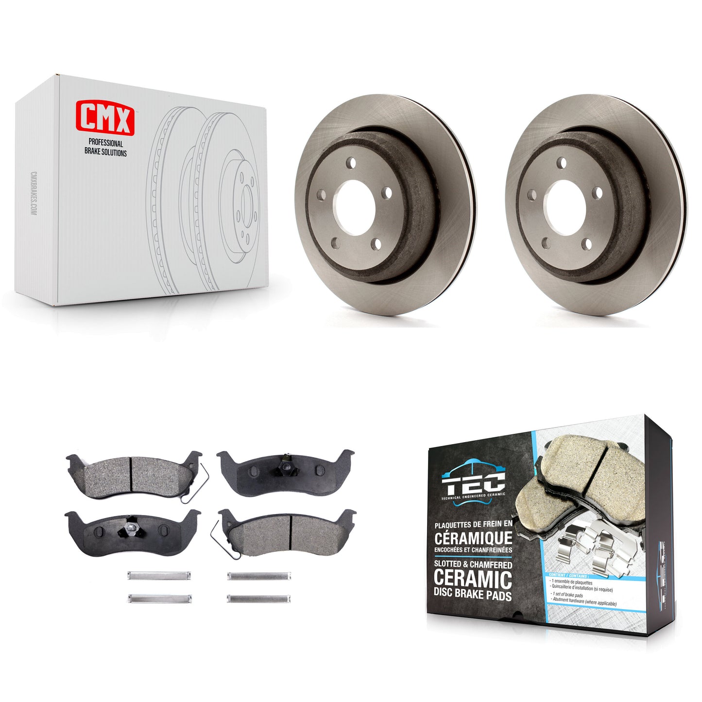 [Arrière] Kit de Disque et plaquette (céramique) de frein pour Ford Ranger Mazda B2300 B4000 K8T-101746