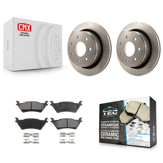 [Arrière] Kit de Disque et plaquette (céramique) de frein pour 2012-2014 Ford F-150 avec 7 Lug Wheels K8T-101749