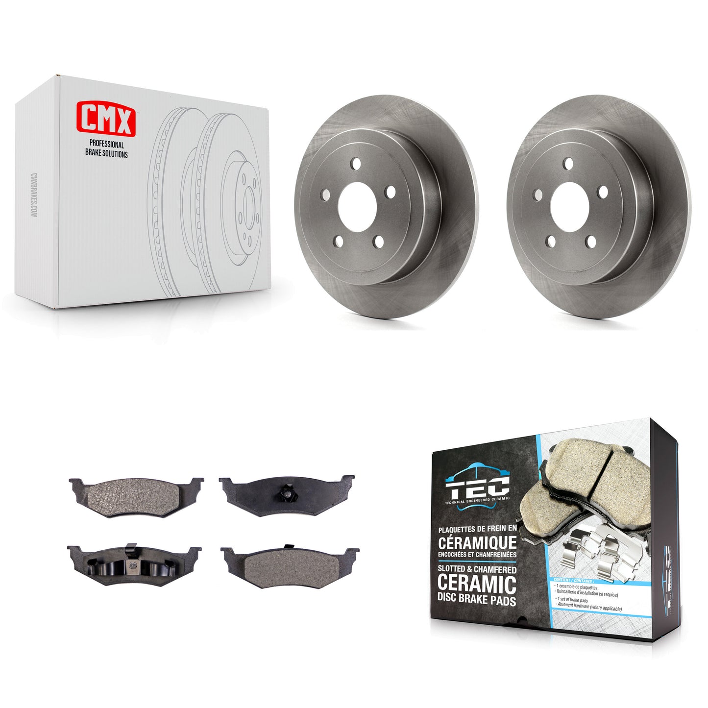 [Arrière] Kit de Disque et plaquette (céramique) de frein pour Chrysler Sebring Dodge Stratus PT Cruiser Cirrus Plymouth Breeze K8T-101761