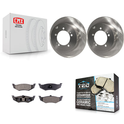 [Arrière] Kit de Disque et plaquette (céramique) de frein pour 2000 Dodge Stratus avec 14" Factory Wheels K8T-101765