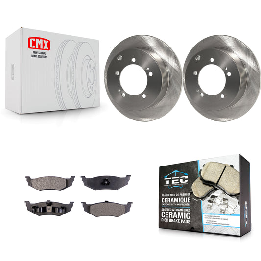 [Arrière] Kit de Disque et plaquette (céramique) de frein pour 2000 Dodge Stratus avec 14" Factory Wheels K8T-101765