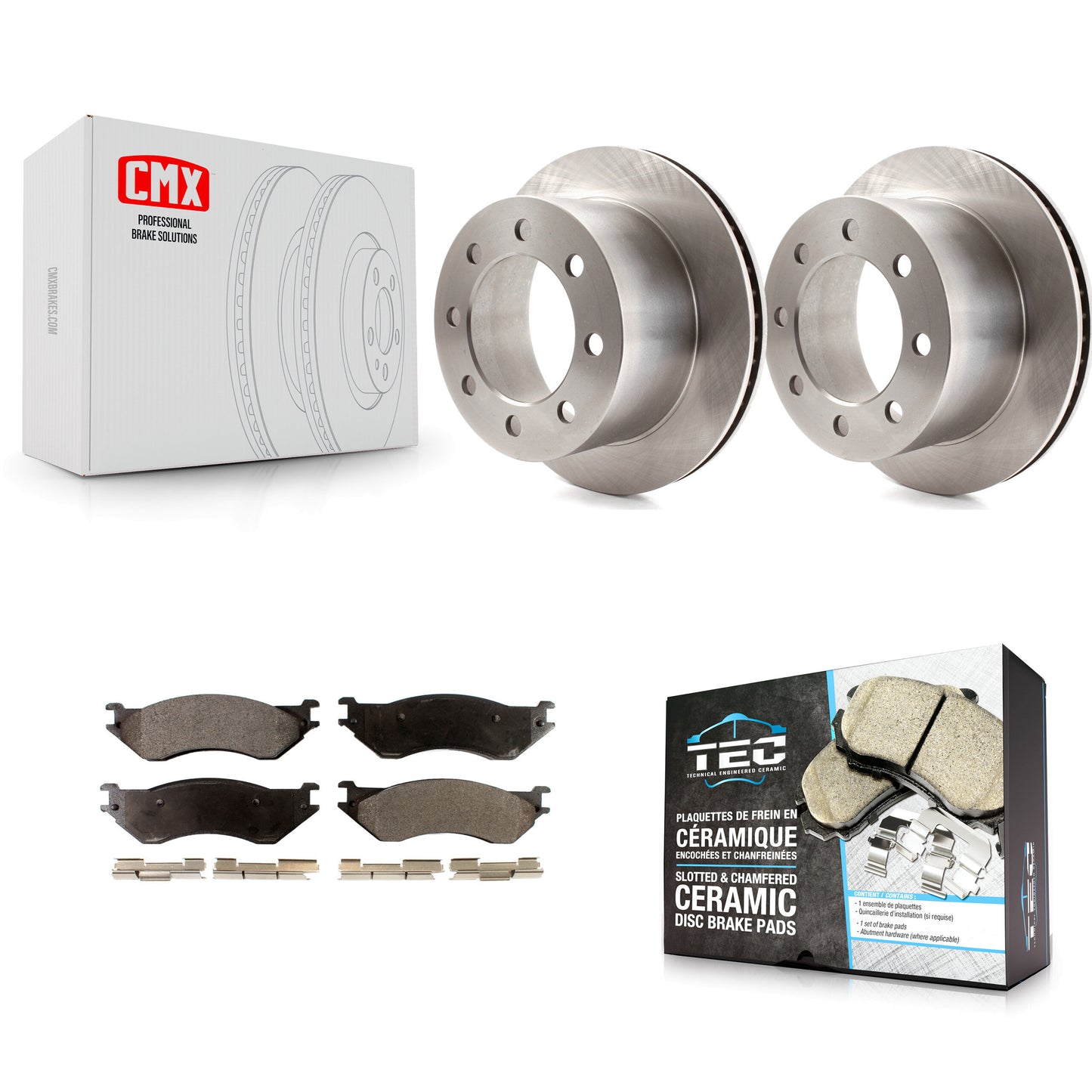 [Arrière] Kit de Disque et plaquette (céramique) de frein pour 2001-2002 Dodge Ram 2500 3500 K8T-101768