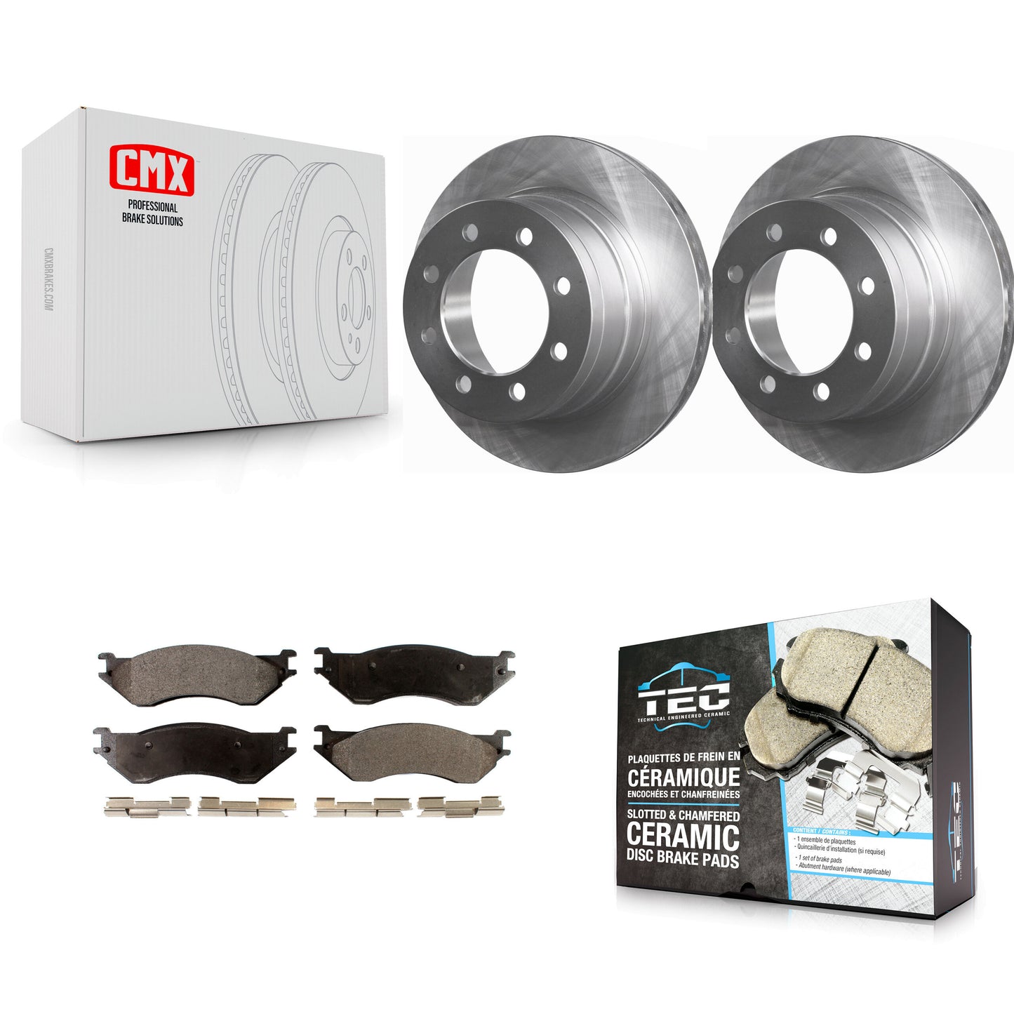 [Arrière] Kit de Disque et plaquette (céramique) de frein pour Dodge Ram 2500 1500 3500 K8T-101773