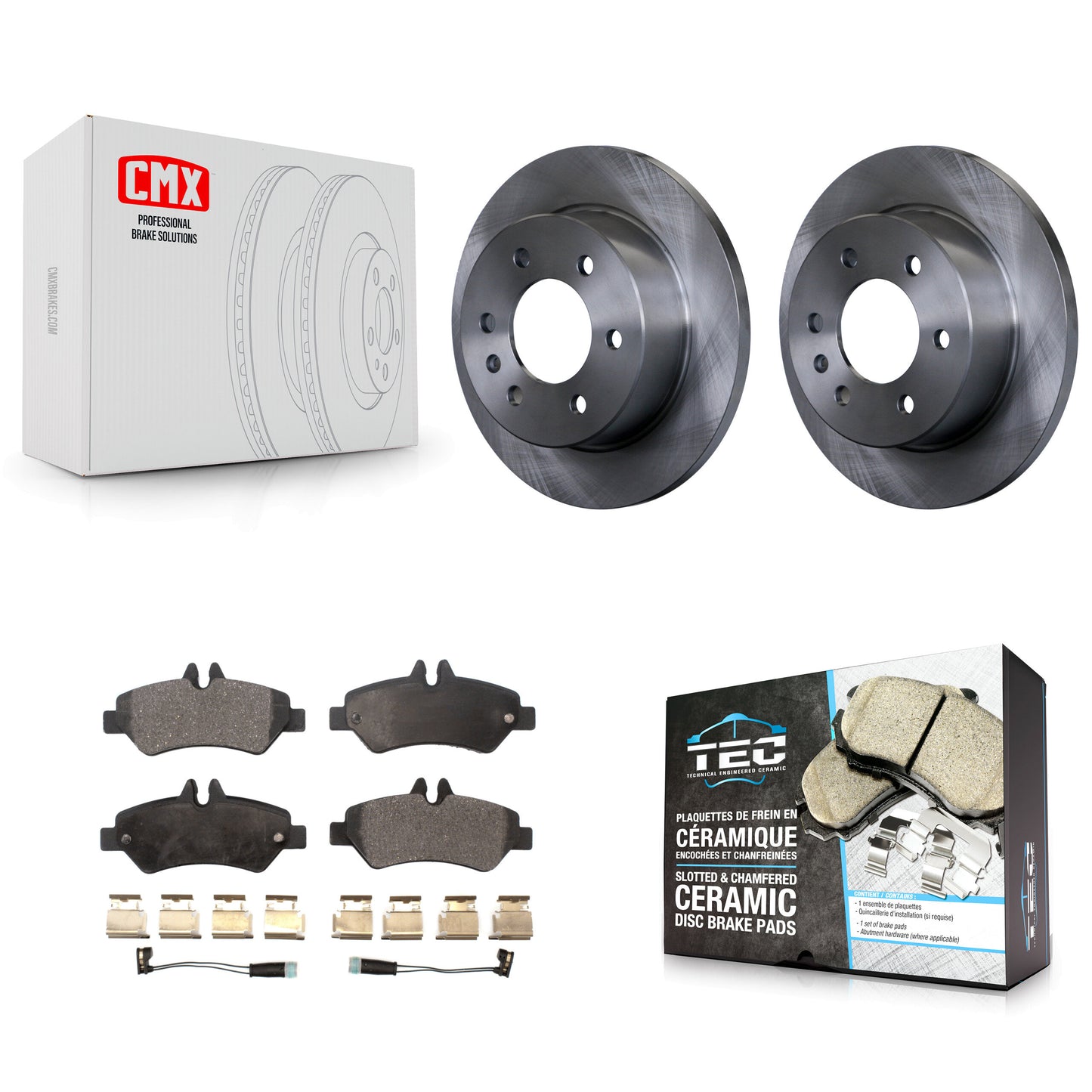 [Arrière] Kit de Disque et plaquette (céramique) de frein pour Sprinter 2500 Mercedes-Benz Dodge Freightliner 3500 K8T-101792