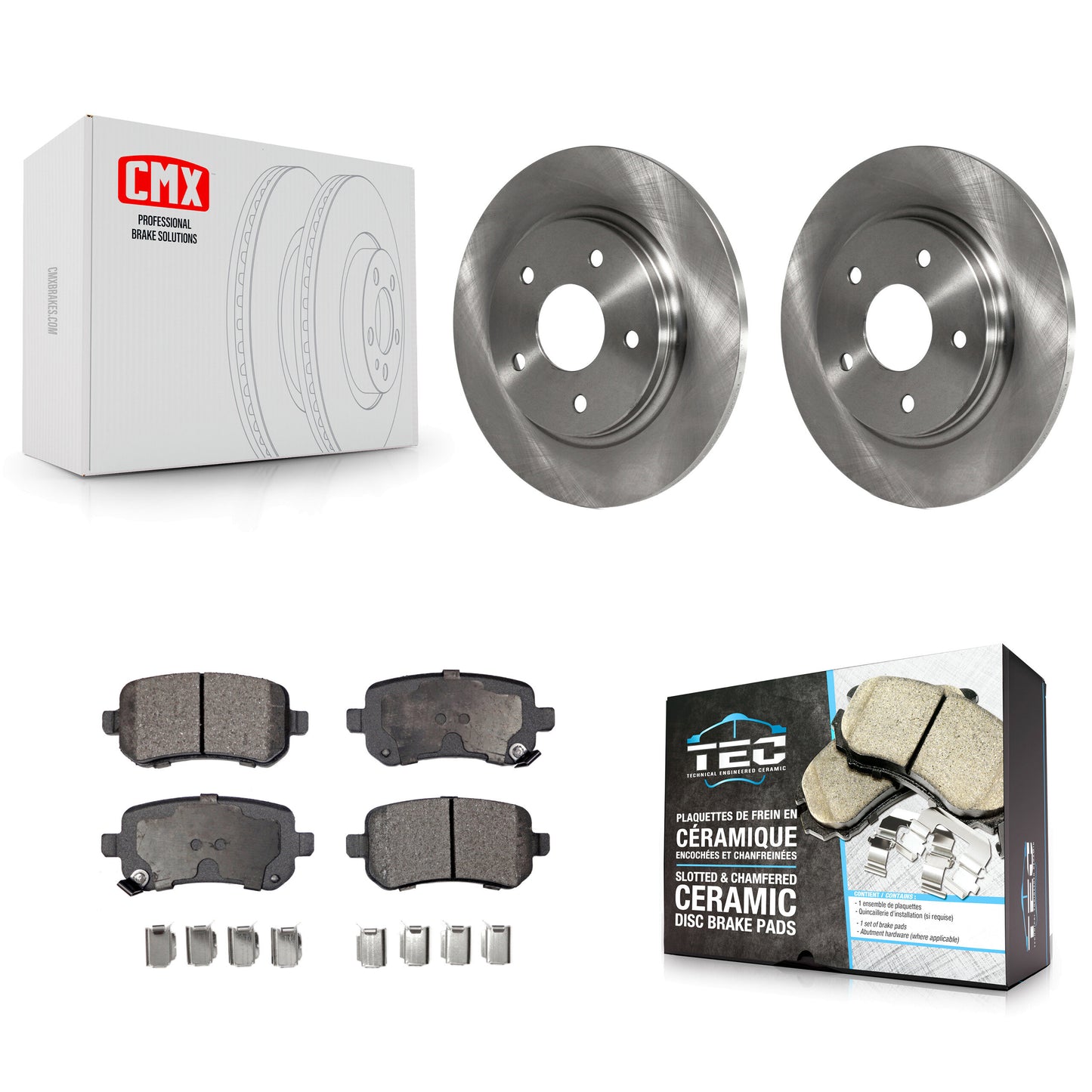 [Arrière] Kit de Disque et plaquette (céramique) de frein pour Dodge Grand Caravan Chrysler Town & Country Journey Volkswagen Routan Ram C/V K8T-101794