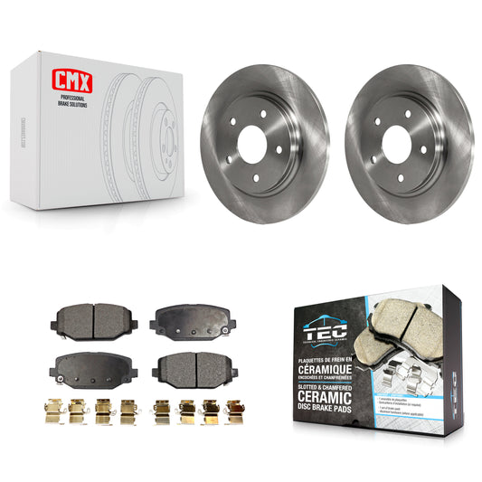 [Arrière] Kit de Disque et plaquette (céramique) de frein pour 2017-2018 Dodge Grand Caravan avec Single Piston Front Caliper K8T-101795
