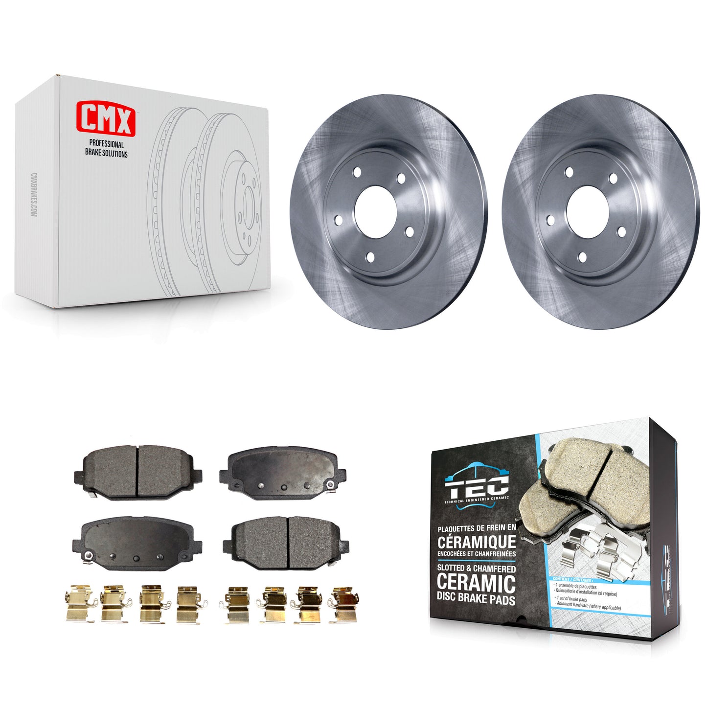 [Arrière] Kit de Disque et plaquette (céramique) de frein pour Dodge Grand Caravan Journey Chrysler Town & Country Ram C/V Volkswagen Routan K8T-101801