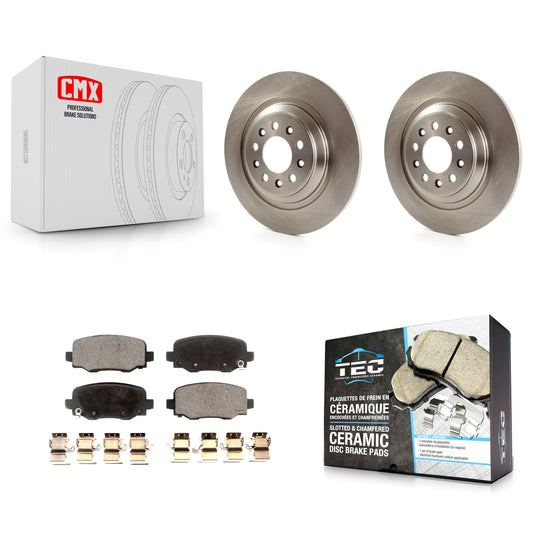 [Arrière] Kit de Disque et plaquette (céramique) de frein pour 2014-2021 Jeep Cherokee avec Dual Piston Front Caliper K8T-101806